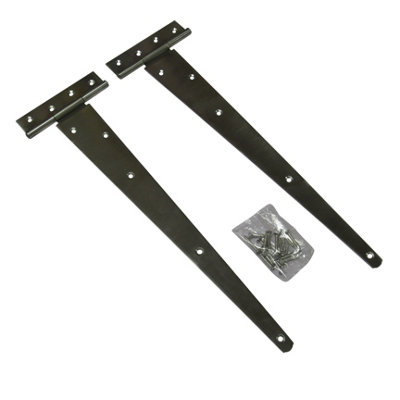 Heavy Duty T Hinges Stainless Steel 12" (Gate Door Shed Barn Cabinet T-Strap Pair)