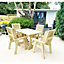 Heavy Duty Table and Chair Set - 1 Square Table - 4 Chairs - 4 Seater