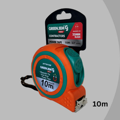 Heavy Duty Tape Measure 10M Contractors Power Tape