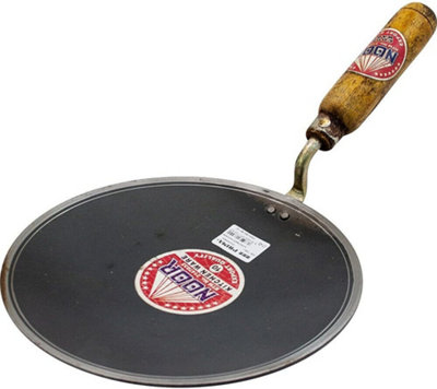 Heavy Duty Tawa Pan 10 Inch Cooking Kitchen Handle Roti Cookware Home Food