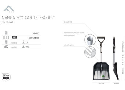Heavy Duty Telescopic Large Snow Shovel Spade Scoop Car Home Winter