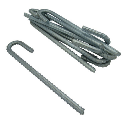 Heavy Duty Tent Pegs X20 (Stakes Spikes Steel Galvanised Hard Standing Ground Rebar Anchors Camping)