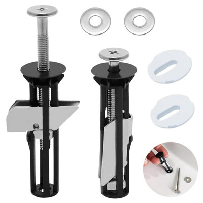 Heavy Duty Toilet Seat Fastener Bolt Kit – Stainless Steel Non-Slip Screws With Quick-Release, Waterproof Rustproof Replacement For Bathroom Repairs (2 Sets)