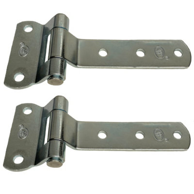 Heavy Duty Trailer Door Hinges Zinc Plated Steel Finish European Pair (Set of 2)