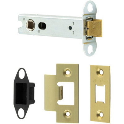 Heavy Duty Tubular Latches - 102mm Satin Brass for Secure Locking