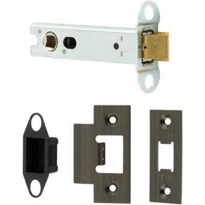 Heavy Duty Tubular Latches - 45 Degree Short Travel 102mm in Antique Brass Finish