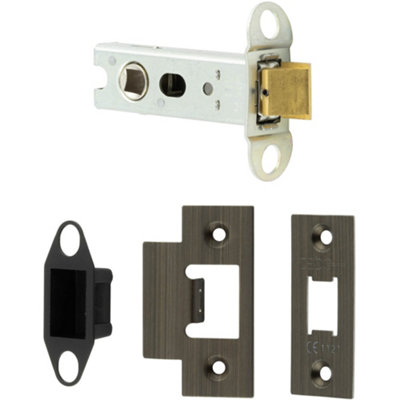 Heavy Duty Tubular Latches - 76mm Antique Brass with Short Travel Design