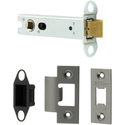 Heavy Duty Tubular Latches for Secure Doors - 45 Degree Short Travel 102mm in Gun Metal Finish