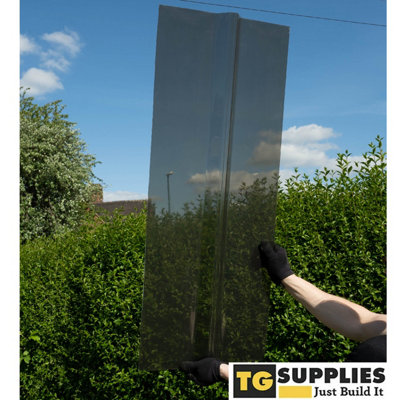 Heavy Duty Universal Transparent Bronze PVC Roof Ridge Capping UniRidge ...