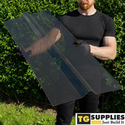 Heavy Duty Universal Transparent Bronze PVC Roof Ridge Capping UniRidge ...