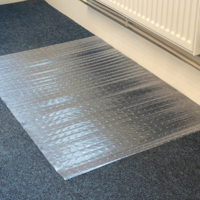 Heavy duty vinyl plastic discount clear carpet floor mat protector