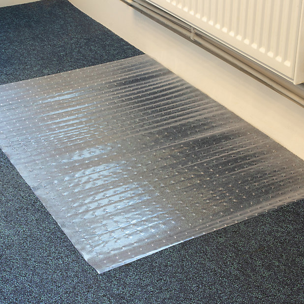 Heavy Duty Vinyl Plastic Clear Carpet Floor Mat Protector Runner Roll 2m Diy At B Q