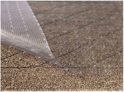 Heavy Duty Vinyl Plastic Clear Non-Slip Thick Film Roll Home Hallway Gripper Stairs Runner Carpets Area Protector 2M x 0.68M