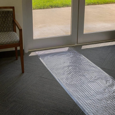 Heavy Duty Vinyl Plastic Clear Non-Slip Thick Film Roll Home Hallway Gripper Stairs Runner Carpets Area Protector 5M x 0.68M