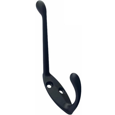Heavy Duty Wall Matt Black Mounted Coat Hooks  4 Pack Metal Hooks for Hanging Coats, Hat, Towels, Robes