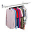 Heavy Duty Wall Mounted Clothes Rail - Clothes Storage & Organiser Rail for Shirts, Coats, Jackets & Hat - Chrome, 5ft