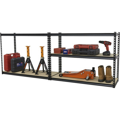 Heavy-Duty Warehouse Racking Unit with 5 Chipboard Shelves - 220kg ...