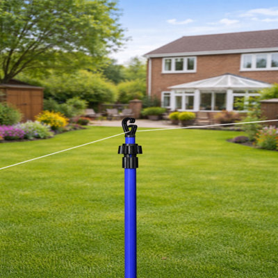 Heavy Duty Washing Line Prop 2.4M Telescopic Extending Clothes Line ...