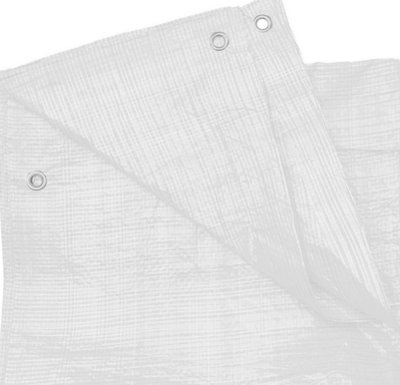 Heavy Duty Tarpaulin 7x5 Feet (210x150cm) – 100g/m2 Waterproof Ground Sheet With Reinforced Edges