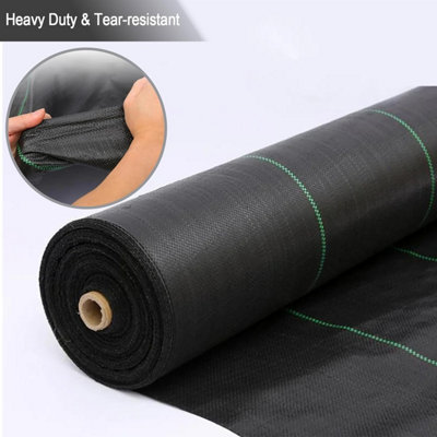 thumbnail image 2 of Elixir Gardens Heavy Duty Woven Weed Control Membrane - 3m X 5m, UV Stabilised, Professional Ground Cover 2 of 12