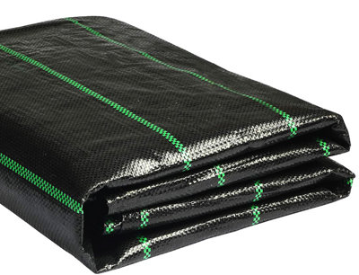 Heavy Duty Weed Membrane 2m x 5m - 100gsm Weed Control Fabric for Garden, Patios, Flower Beds & Landscaping