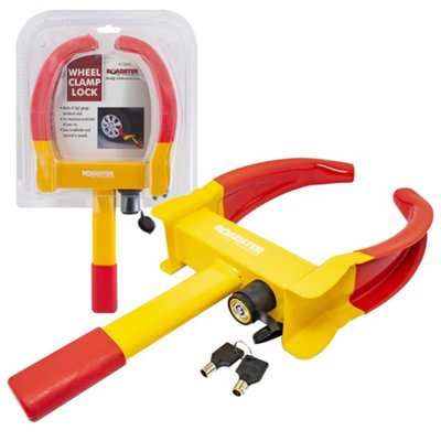 Heavy Duty Wheel Clamp Safety Lock - Adjustable Car Tyre Clamp Claw Home Security For Wheels Strong & Reliable Secure Protection