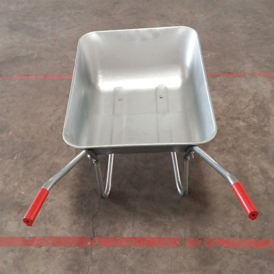 Heavy Duty Wheelbarrow 65l Litre Galvanised Steel Outdoor Wheel Barrow Pneumatic - 6