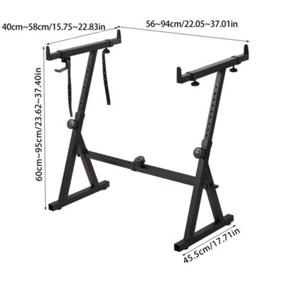 Heavy-Duty Z-Style Keyboard Stand with Adjustable Width & Height
