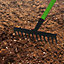 Heavy Teeth 12 Teeth Soil Rake, Carbon Steel Soil Levelling Gardening Tool-32 x 120 cm
