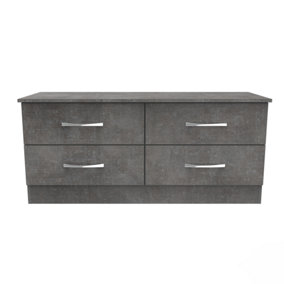 Heddon 4 Drawer Bed Box in Pewter (Ready Assembled)