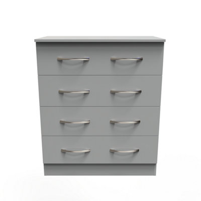 Heddon 4 Drawer Chest in Dusk Grey (Ready Assembled)