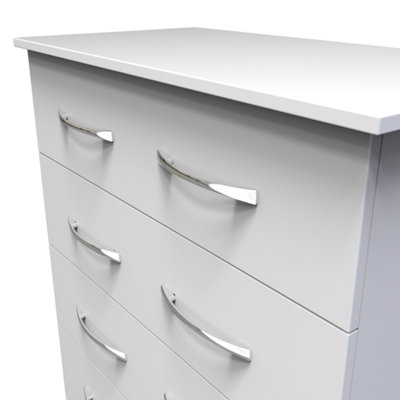 Heddon 5 Drawer Chest in White Matt