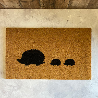 Hedgehog Family Coir Indoor & Outdoor Doormat - 5