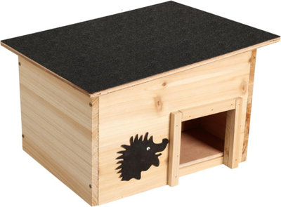 Hedgehog House Hibernation Animal Home Habitat Shelter Predator Proof Wooden Food Pet Nest & Wildlife Box
