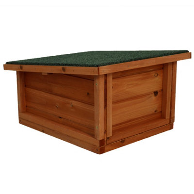 Hedgehog House/Hibernation Shelter Wood Predator Proof Feeding Station - 4
