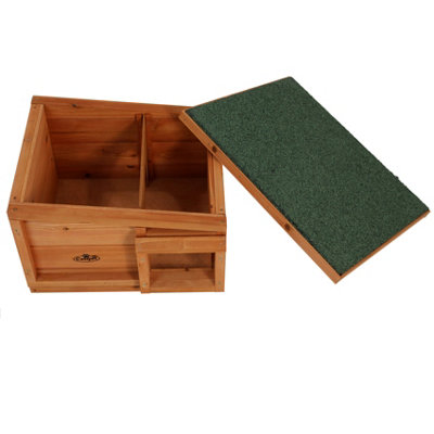 Hedgehog House/Hibernation Shelter Wood Predator Proof Feeding Station - 6