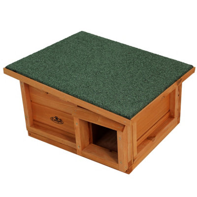 Hedgehog House/Hibernation Shelter Wood Predator Proof Feeding Station - 7