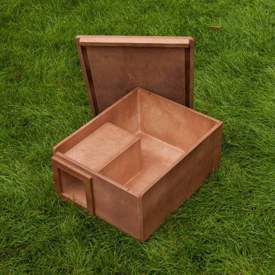 Hedgehog Nest Box - Plywood - L47 x W38 x H22 cm - 3