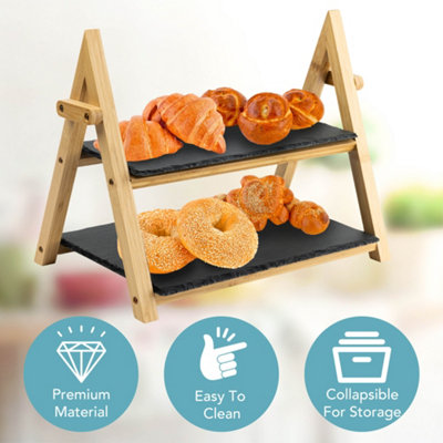 HEFTMAN 2-Tier Slate Cake Stand - 7