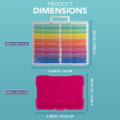 HEFTMAN 4" X 6" Photo Storage Boxes (16 Inner Cases) - Multi-Colored - 4