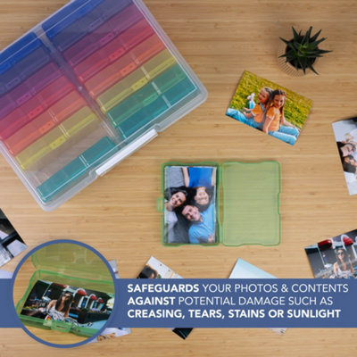 HEFTMAN 4" X 6" Photo Storage Boxes (16 Inner Cases) - Multi-Colored - 5