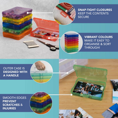 HEFTMAN 4" X 6" Photo Storage Boxes (16 Inner Cases) - Multi-Colored - 7
