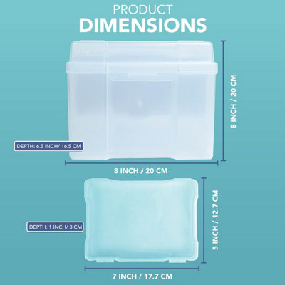 HEFTMAN 5 X 7 Photo Storage Boxes - Clear - 4