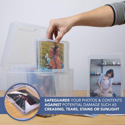 HEFTMAN 5 X 7 Photo Storage Boxes - Clear - 7
