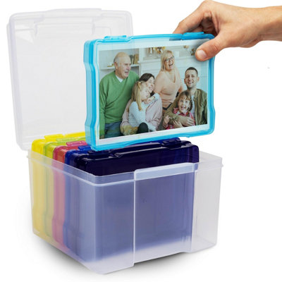 HEFTMAN 5 X 7 Photo Storage Boxes - Multi-Colored