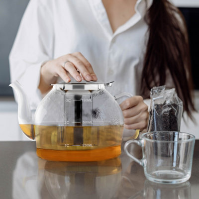 HEFTMAN Clear Glass Teapot 800ml