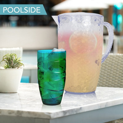 HEFTMAN Coloured Swirl Acrylic Tumblers - Set Of 4 - 9