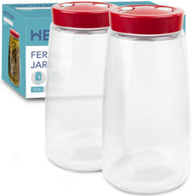 HEFTMAN Fermentation Jar 2.2 Litre - (2 Pack)