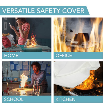 HEFTMAN Fire Blankets Emergency - 2 Pack