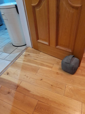 HEFTMAN Grey Patterned Door Stop With Handle - 6